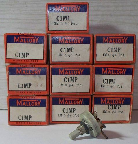 11 MALLORY POTENTIOMETER C1MP 1M # POT NEW IN ORIGINAL BOXES NOS