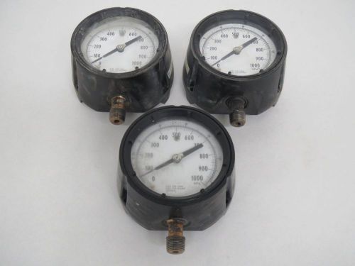 LOT 3 ASHCROFT 0-1000KPA 316-TUBE/SOCKET 5IN DIAL 1/2IN PRESSURE GAUGE B302747