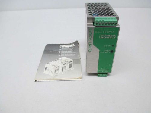 New phoenix contact quint-ps-100-240ac/24dc/5 power supply rev 20 d356038 for sale
