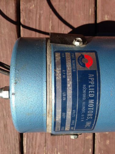 Applied Motors Operation 1/2HP 2400 Rpm 90 DC motor