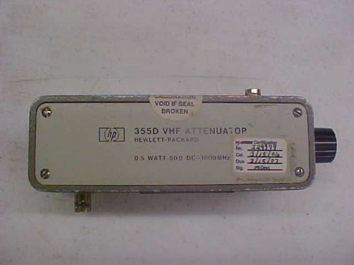 hewlett packard hp 355d vhf attenuator 0.5watt 50 ohm dc-1000mhz test equip T61