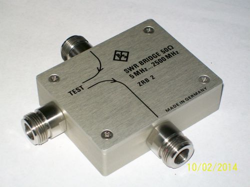 Rhode rohde schwarz r&amp;s zrb2 2500 mhz 50 ohm swr bridge for sale