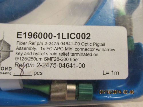 SALE *** Box 8 DIAMOND 1M Fiber Optic Pigtail E196000 1LIC002 2-2475-04641-00