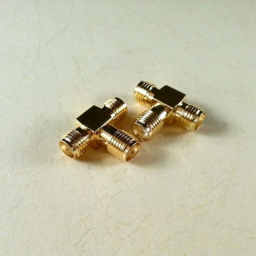 5pcs RF SMA female Coaxial T-Adaptors 3 SMA female jacks Interface T Adapter