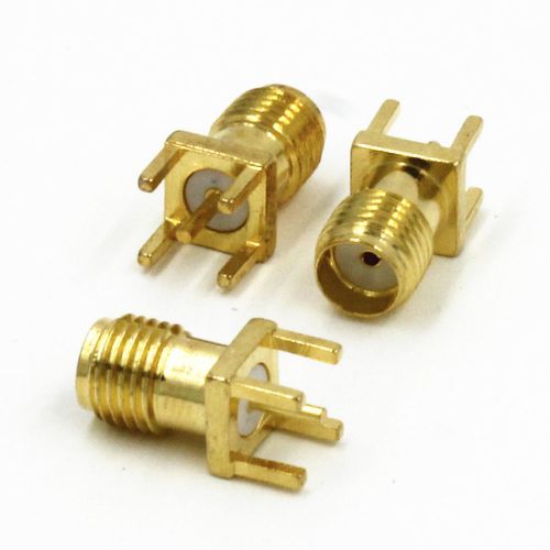 10 x SMA female jack solder PCB mount straight connectors