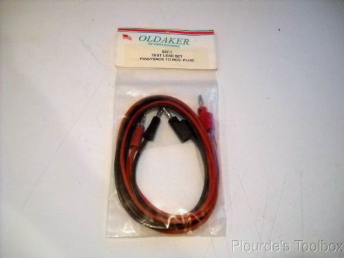 New Oldaker Test Lead Set Piggy Back to Regular Plug 527-1, Black and Red