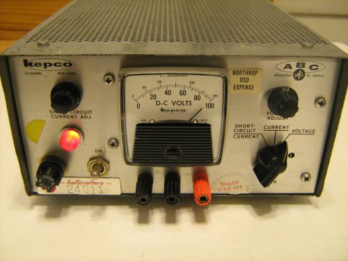 KEPCO REGULATED DC POWER SUPPLY ABC100-0.2M 0-100V 0-200mA