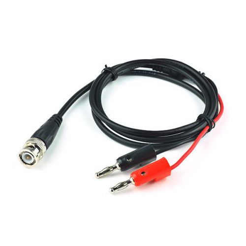 BNC Q9 to Copper Double Alligator Clip Test Cable Probe Leads Oscilloscope Test