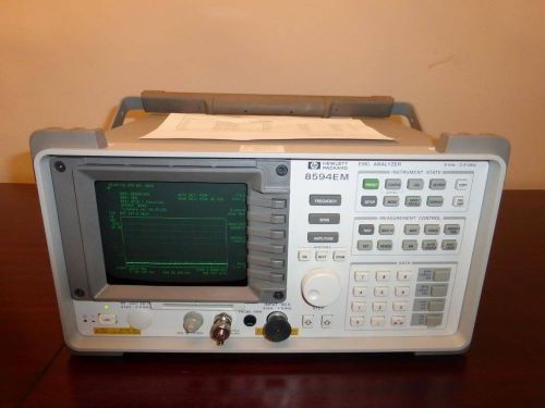 HP / Agilent 8594EM 9 kHz to 2.9 GHz EMC / Spectrum Analyzer - CALIBRATED!