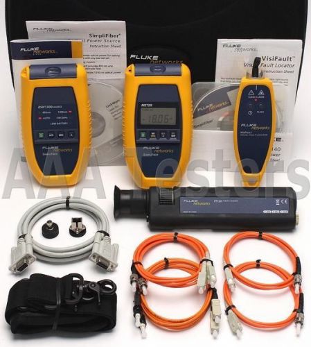 Fluke Networks FTK-300 Simplifiber MM Fiber Optic Loss Test Kit VisiFault VFL