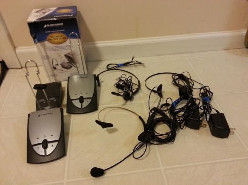Lot of 2  Plantronics S12 Telephone Headset System + other