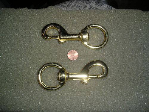 Brass Swivel Eyebolt Snaps - 1-1/4&#034; x 4-5/8&#034; ,5/8&#034; snap opening  *Lot of 20* NEW