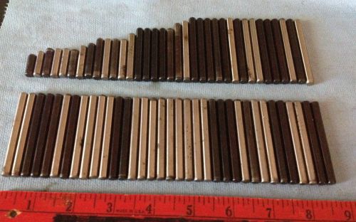 1/4&#034; x Misc. lengths, Dowel Pins Hardened Steel, mxd Finish,70 pcs. NEW+USED,