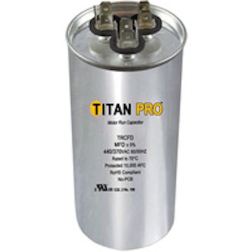 TRCFD405 Round 40 + 5 uf mfd 440 / 370 Volt Dual Run Capacitor Titan Pro