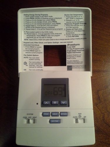 Braeburn 5000 Premiere Series 5/2 Day Programmable Thermostat