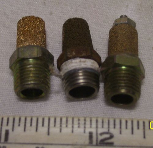 Lot of 3 exhaust muffler  1/8&#034; male npt pneumatic silencer for sale