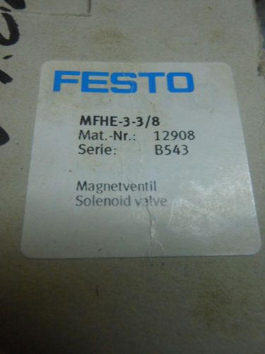 FESTO 3/8&#034; SOLENOID VALVE, MFHE-3-3/8, NEW IN BOX