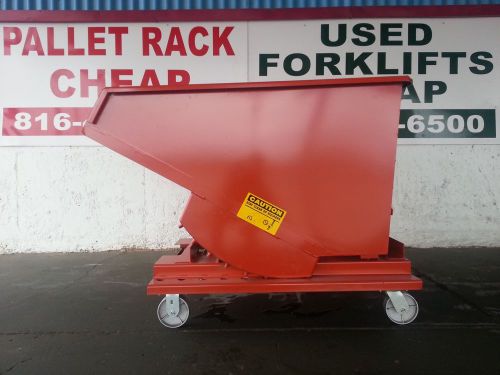 Dump hopper 1 yard casters included tilt dumpster pallet rack and forklifts for sale