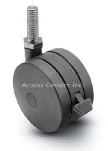 125SUTSB-U 125MM Urethane Wheel Swivel Caster w Brake, 1/2 -13 x 1 Threaded Stem