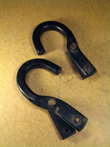 2 HEAVY DUTY INDUSTRIAL HOOKS VINTAGE Pair Anchor Symbol