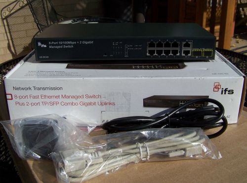 UTC INTERLOGIX IFS FAST ETHERNET MANAGED NETWORK SWITCH GE-DS-82