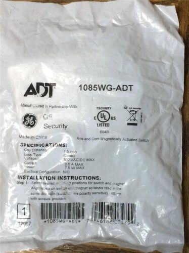 GE 1085WG-ADT BURGLAR ALARM SURFACE DOOR CONTACT GREY **NEW IN BAG **