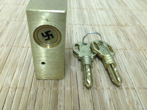 *very rare* 1st generation - brass buddhist *swastika key* lily water lock! for sale