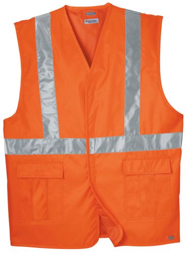 Large / extra large high visibility ansi class 1 tri-co safety vest in orange for sale