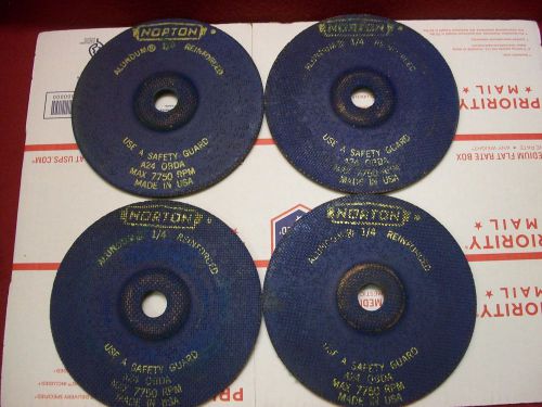 Lot of 4 NORTON Grinding Wheels 7x1/4x7/8