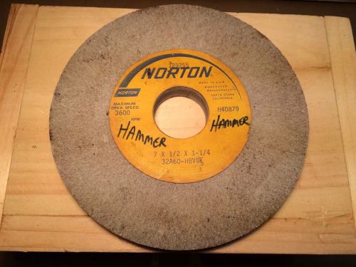 Norton 32A60-H8VBE 7&#034; x 1/2&#034; x 1-1/4&#034; Grinding Wheel H40879 129255