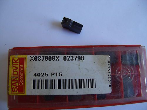 X087000X Carbide Inserts Grade 4025 SANDVIK 10 Pcs