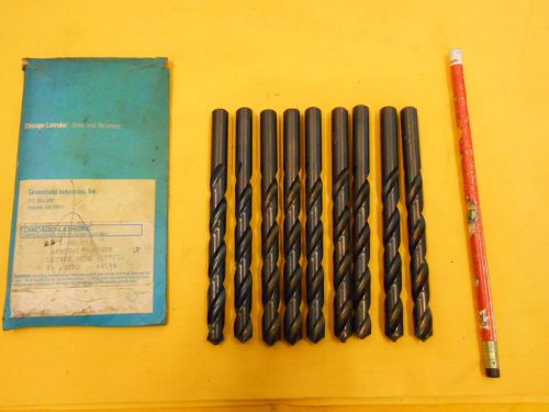 Lot of 9 new straight shank drill bits - letter size x - chicago latrobe usa for sale