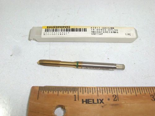 GUHRING 10-32 HSS-E PLUG 3-FLUTE SPIRAL POINT TIN COATED TAP (1 PC)