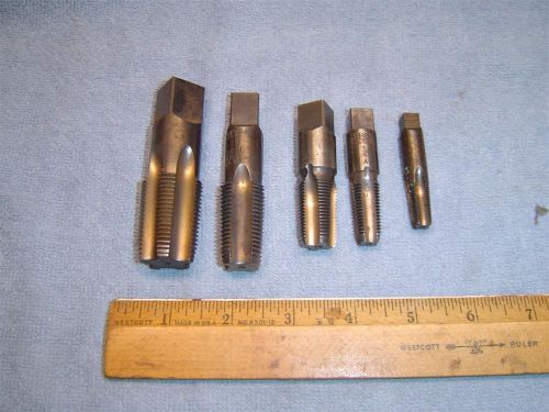 Lot used  pipe taps 3/4,1/2,3/8,1/4,1/8 for sale