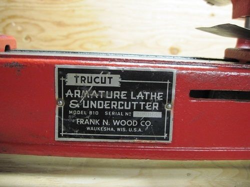 Trucut Armature Lathe &amp; Undercutter Model B10