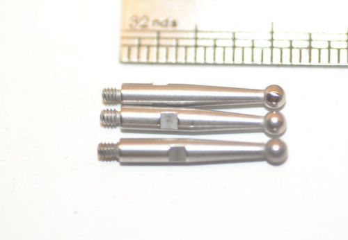 3 NOS TESA Swiss TESATAST Dial Indicator CONTACT POINTS 18.60102 .80&#034; (2mm) 193A