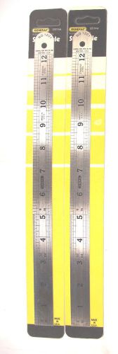 2 NOS General USA made 12&#034;/ 300mm PRECISION STAINLESS STEEL FLEX RULE #1201ME  C