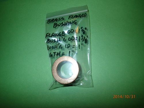 NEW BRASS FLANGED BUSHING 1 5/8&#034; Flange x 1&#034; I.D.