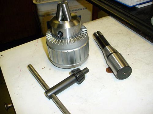 Brand new 3/8&#034;-1&#034; ball bearing super chuck with a r-8 shank free shipping for sale