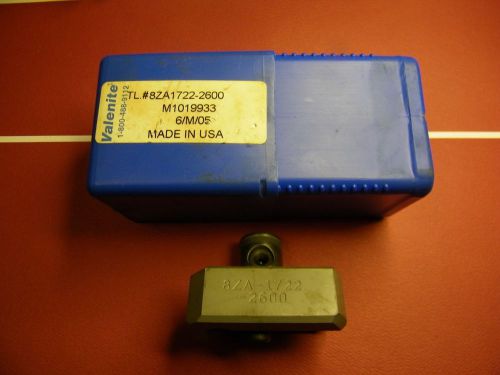 VALENITE TOOL BLOCK -8ZA-1722-2600, M1019933, NEW, SBA40 MOD.