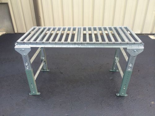 Hytrol Type 24” W x 60” L Gravity Case / Box Conveyor with H-Stand Legs