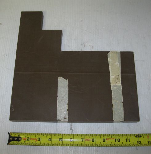 Delrin af 1&#034; acetal resin plate 7&#034; x 12&#034;  irregular shape plastic brown for sale