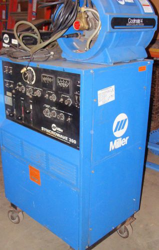 Miller syncrowave tig welder 300 + coolmate 4 coolant sys + foot pedal rfcs-23 for sale