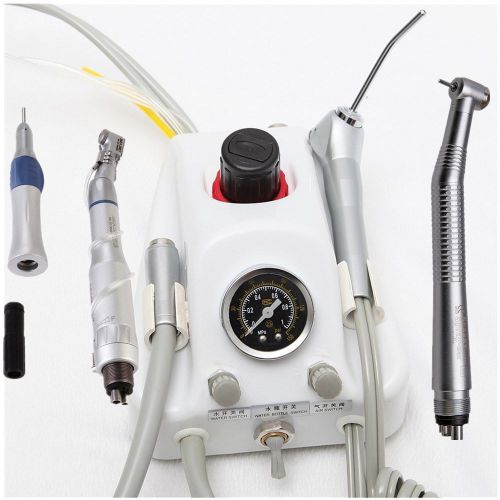 Dental Portable Turbine Unit 4H Tube + High Low Speed Handpiece