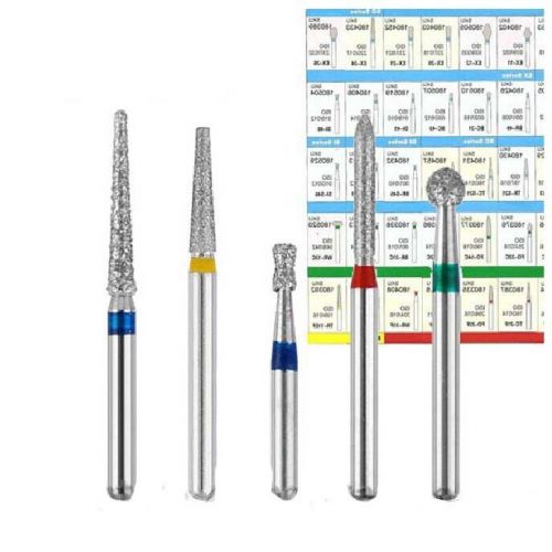 50 Dental Diamond Burs Flat-end Tapered Medium FG 1.6Mm high reputation best hot