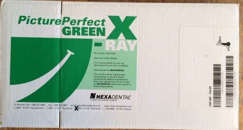 Picture perfect green x-ray 6&#034;x12&#034; panoramic dental film - 100 films sealed box for sale