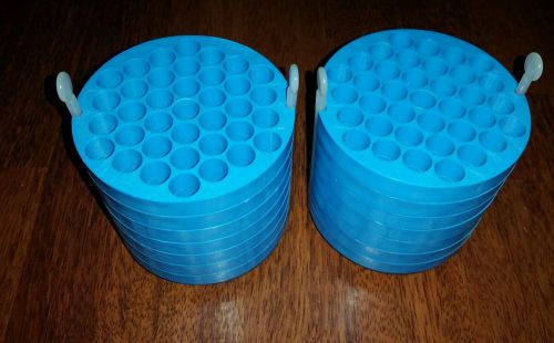 Pair of Beckman Bucket Inserts #339175 (light blue) 37 wells diameter 12 mm