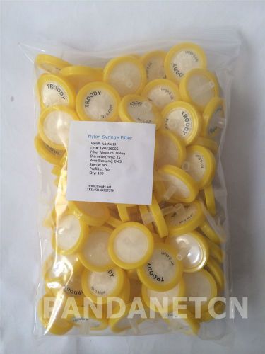 NEW 100pcs Nylon Syringe Filters 25mm 0.45um non-sterilized