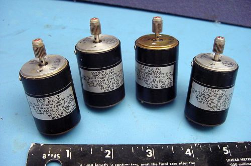 SET OF 4 COLLINS/GLOBE INDUSTRIES VERY HIGH SPEED MIL. SPEC. 27.5VDC MOTORS