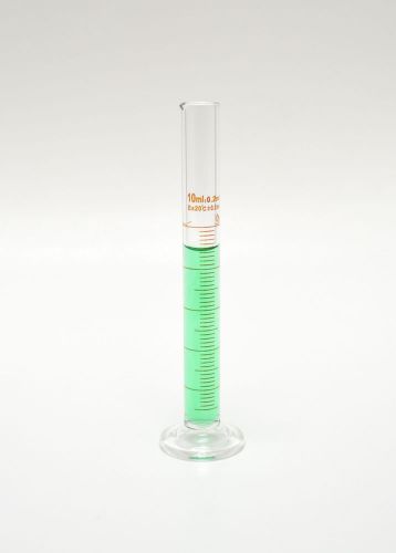 10 CYLINDERS GRADUATED MEASURING 10mL LAB BOROSILICATE GLASS 10 mL NEW